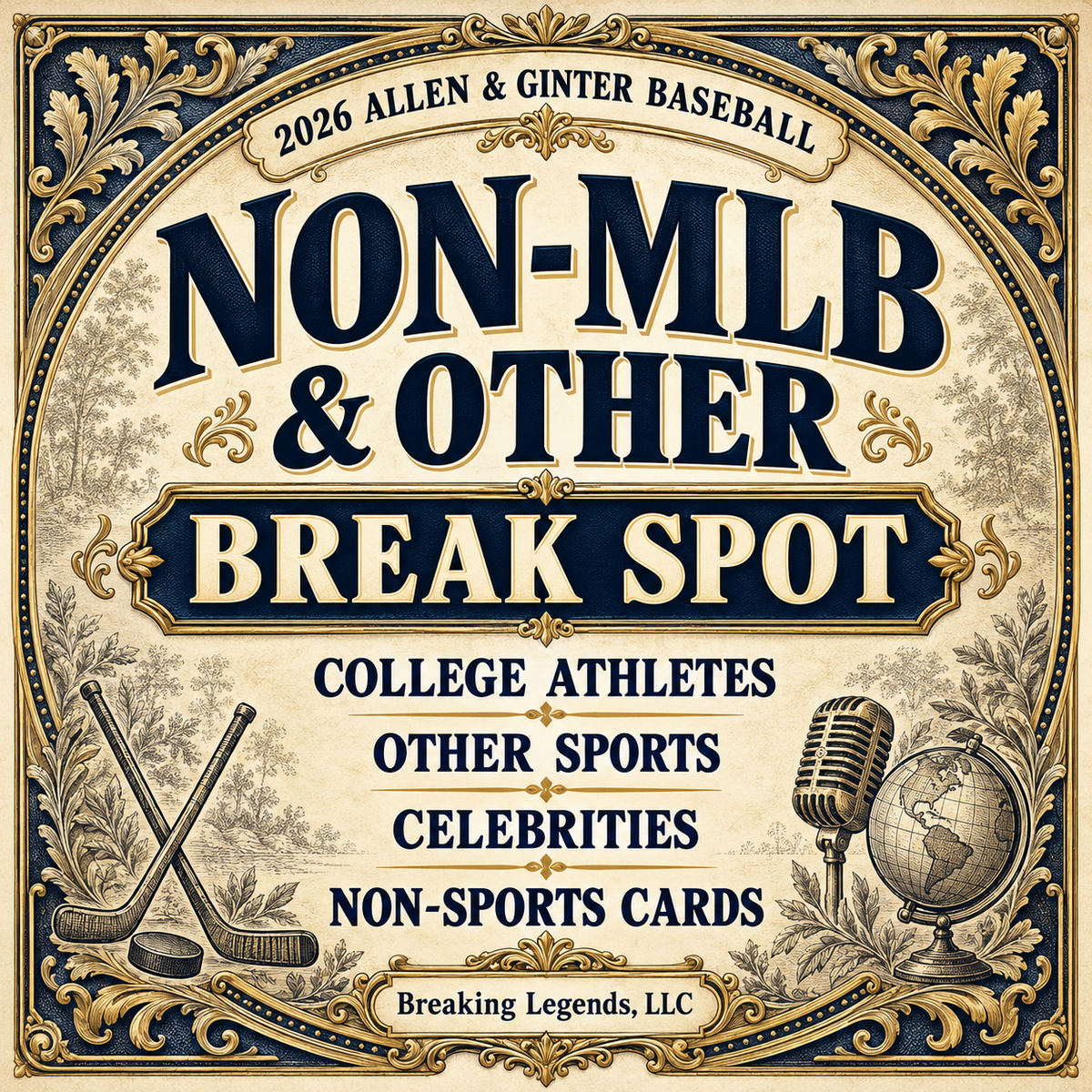NON MLB - BRW - 102563 - (3) Allen & Ginter VB & (2) Topps Holiday Megas