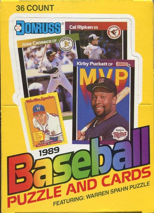 SFFH: (1) 1989 DonRuss Baseball Puzzles and Cards Box (Single Pack)