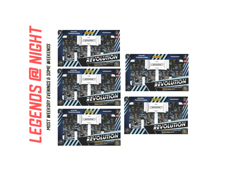 BRB - 248 - (5) BOX PYT BREAK - (5) 2025 Panini Revolutions Bundle Boxes! Hunt rooks & SSPs!! - F