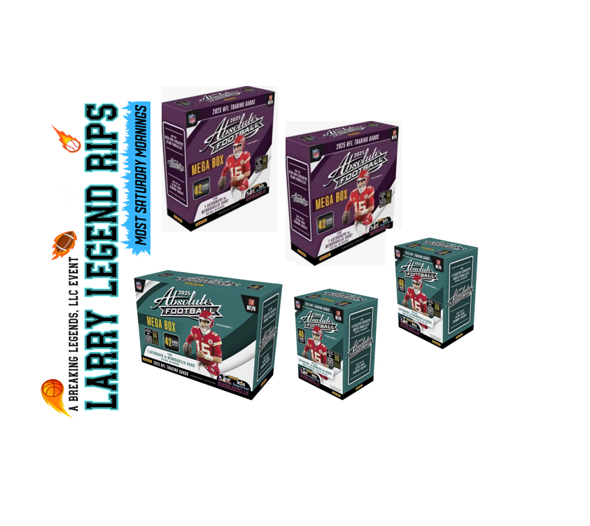 BRL- 113071 - (5) BOX PYT BREAK - (3) 2025 Absolute Mega Boxes (2) 2025 Absolute Blasters! Hunt rooks & SSPs!!