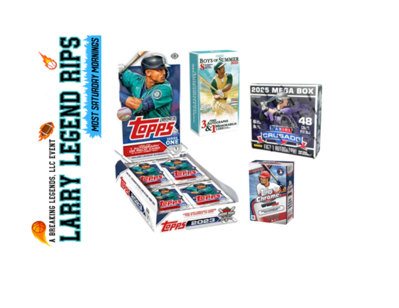 BRL - 2171 - (4) BOX PYT BREAK: - (1) 2023 Topps Hobby Box (1) 2025 Topps Chrome Update Blaster (1) 2025 Boys of Summer Hobby Box & (1) 2025 Crusade Mega Box!! Let's hunt! Rooks & More!!!