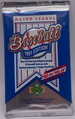 (Single Pack) - New 1991 Upper Deck Baseball - Jordan SP1 Hunt