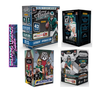 BRE - 102  (4) BOX PYT BREAK(1) Absolute Mega Box, (1) Mosaic Blaster box, (1) Donruss Winter Blaster, (1) Prizm Blaster. - Look for autos, SSPs & more!!