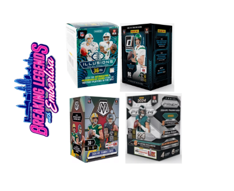 BRE - 113  - (4) BOX BREAK -  (1) Donruss Winter Blaster, (1) Mosaic Blaster, (1) Illusions Blaster, (1) Prizm Blaster