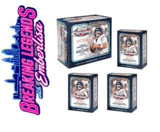BRE-123 - (4) BOX PYT BREAK: (1) 2024 Topps Chrome Football Mega Box, (3) 2024 Topps Chrome Football Blasters- Hunt for SSPs and more!!