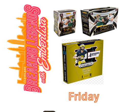 BRE 215 Fri 8.15 (3) Box Break:  (1) 2024 Prizm Draft Hobby (1) 2024 Select blaster (1) 2024 Select Mega blaster - Hunt for SSPs and more!! (Copy)