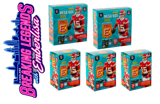 BRE 219 8.21 (4) Box Break:  (2) 2025 Donrus Elite Megas (2) 2025 Donrus Elite Blasters- Hunt for SSPs and more!!