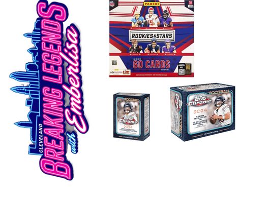 BRE 226 9.4- (3) Box Break:  (1) 2024 Rookies and Stars longevity box  (1) Topps Chrome megas  (1) Topps Chrome blaster- Hunt for SSPs and more!!