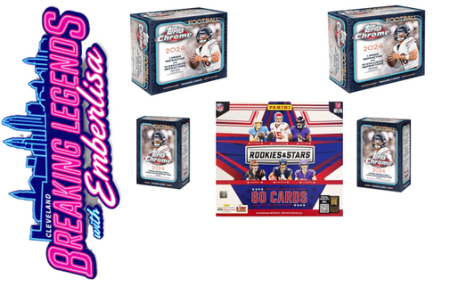 BRE 226 9.5- (5) Box Break:  (1) 2024 Rookies and Stars longevity box  (2) Topps Chrome megas  (2) Topps Chrome blaster- Hunt for SSPs and more!!