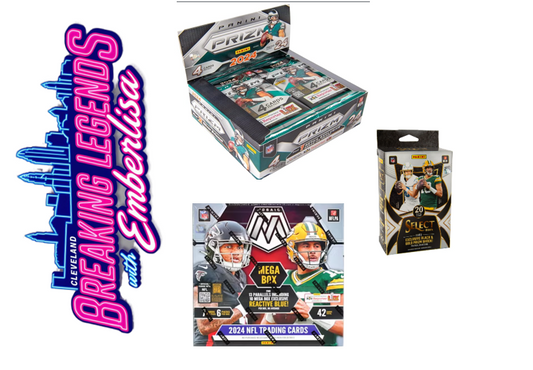 BRE 230 9.11- (3) Box Break:  (1) 2024 select hanger box (1) 2024 Mosaic mega (1) 2024 Prizm retail box-  Hunt for SSPs and more (Copy)