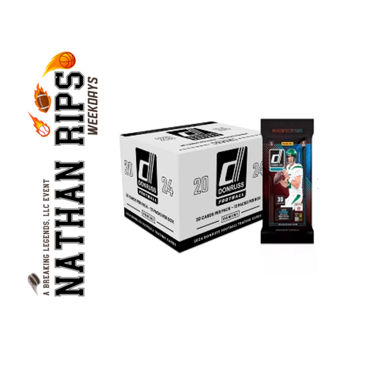 BRN - 971110 - (1) BOX DUTCH AUCTION - (1) 2024 Donruss Fat-Pack Box (12 Packs)! Hunt rooks & more!!