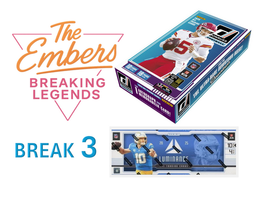 BRE 234 9.21 (2) Box Break:  (1) 2025 Donruss Hobby (1) 2025 Luminance Hobby.  Break 3