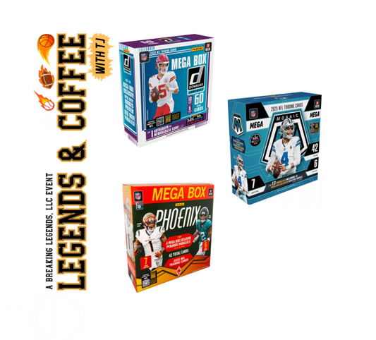 BRB - 2141 - (3) BOX PYT BREAK - (1) 2025 Donruss Mega (2) 2025 Mosaic Mega & (2) 2025 Phoenix Mega! Hunt rooks & SSPs! - T