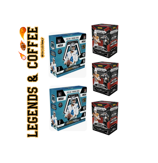 BRB - 21521 - (5) BOX PYT BREAK - (2) 2025 Mosaic Megas & (3) 2025 Prizm Draft Pick Blasters! Hunt rooks & SSPs! - T