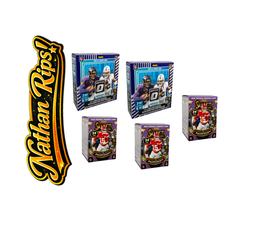 BRB - 22211 - (5) BOX PYT BREAK - (2) 2025 Donruss Optic Megas & (3) 2025 Select Football Blasters! Hunt rooks & SSPs! - N